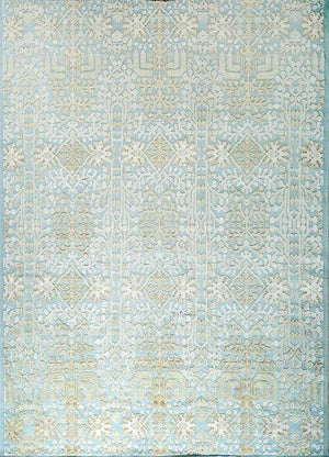 Uldtæppe - 345 x 300 cm - blå