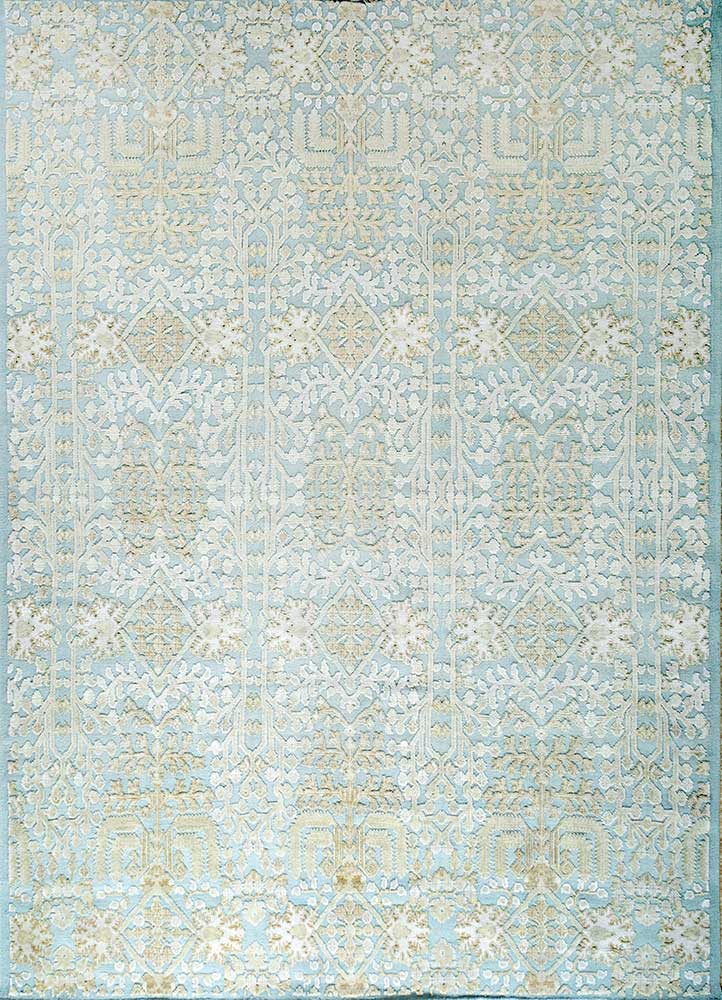 Uldtæppe - 345 x 300 cm - blå