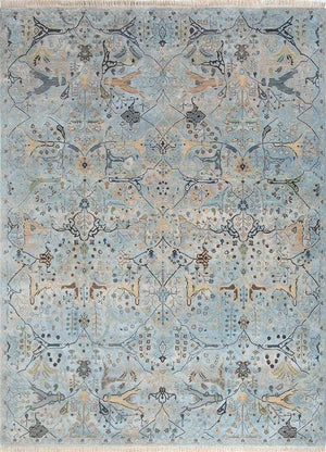 Designer tæppe - 300 x 240 cm - lyseblå
