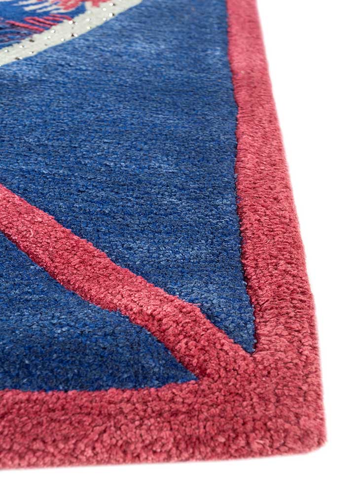 Uldtæppe - 240 x 120 cm - blå