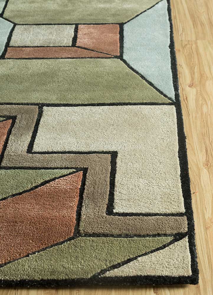 Uldtæppe - 240 x 180 cm - grøn