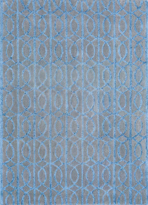 Uldtæppe - 180 x 120 cm - havblå