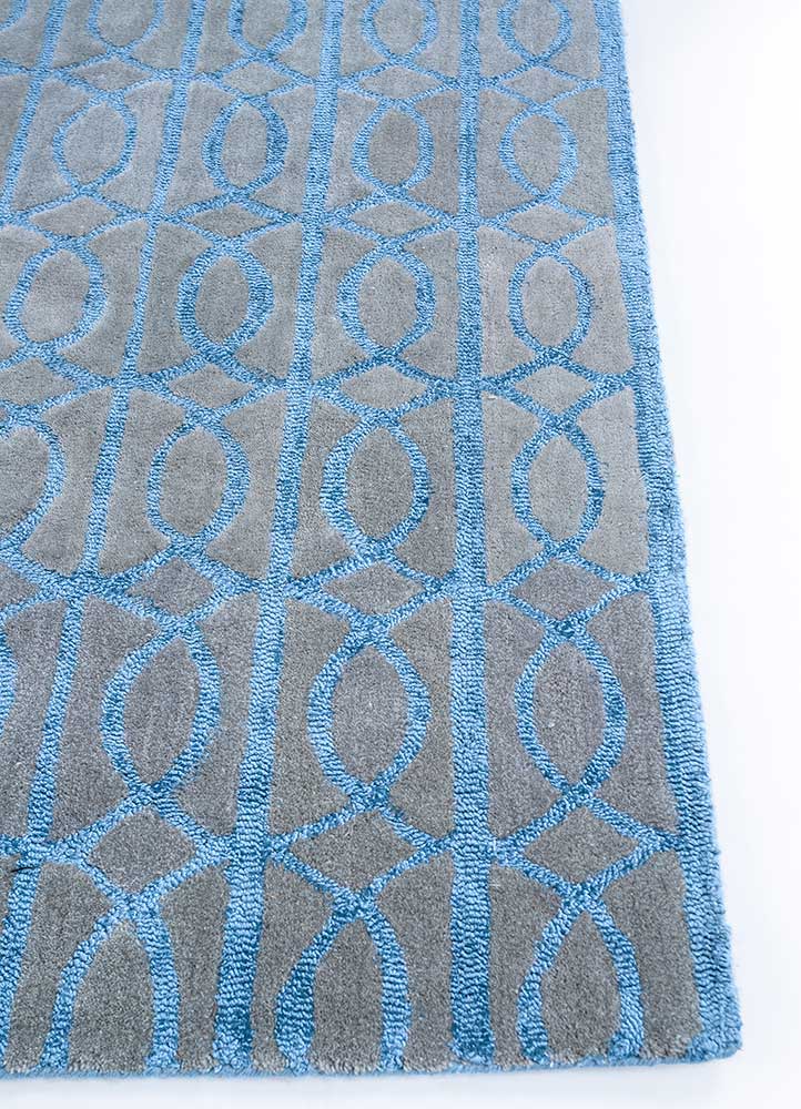 Uldtæppe - 180 x 120 cm - havblå