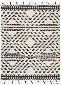 Uldtæppe - 300 x 240 cm - sort grøn