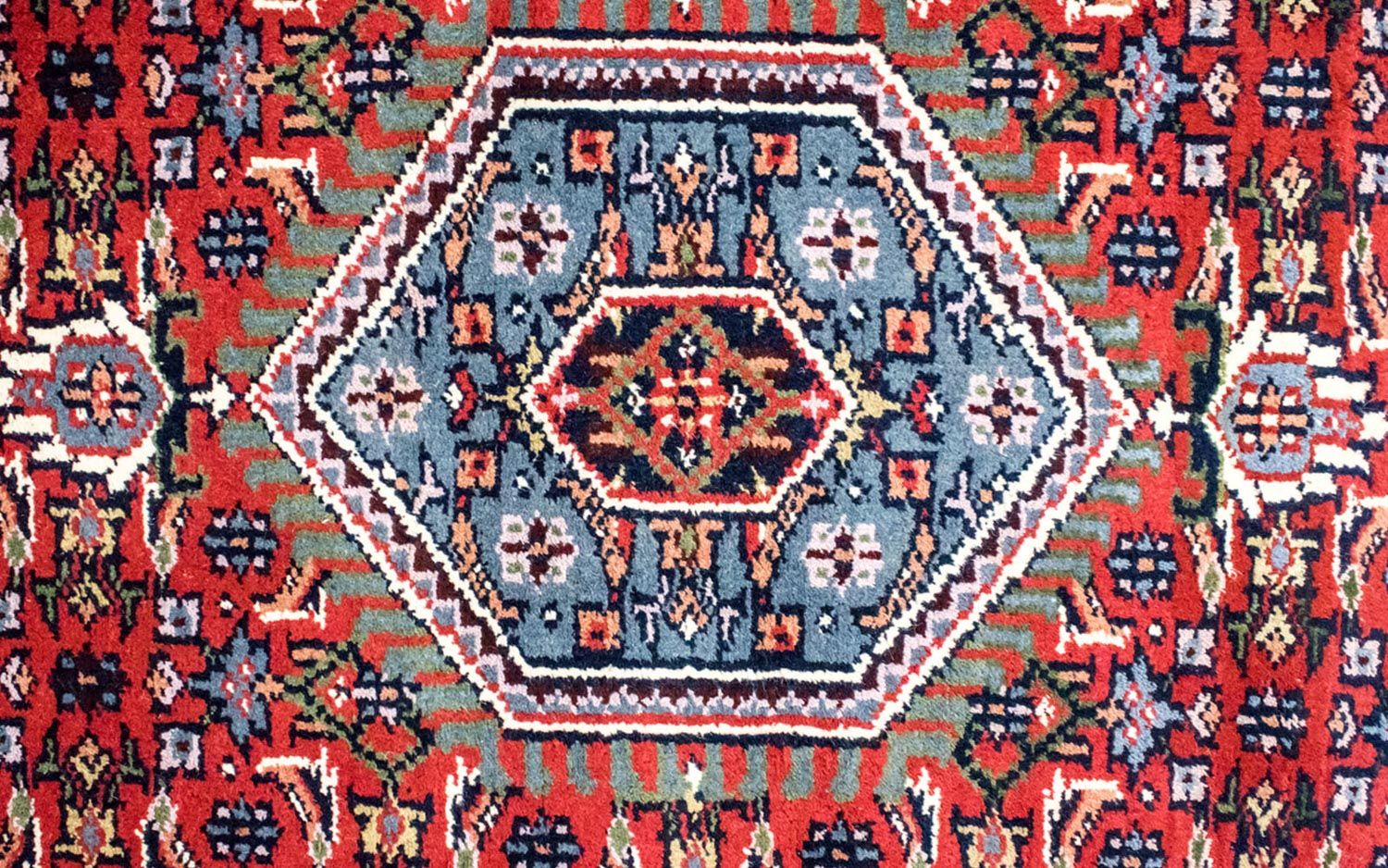 Orientalsk tæppe - 90 x 60 cm - rød