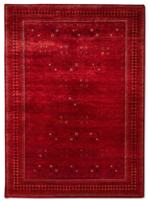 Gabbeh Tæppe - Loribaft Persisk - 250 x 200 cm - rød