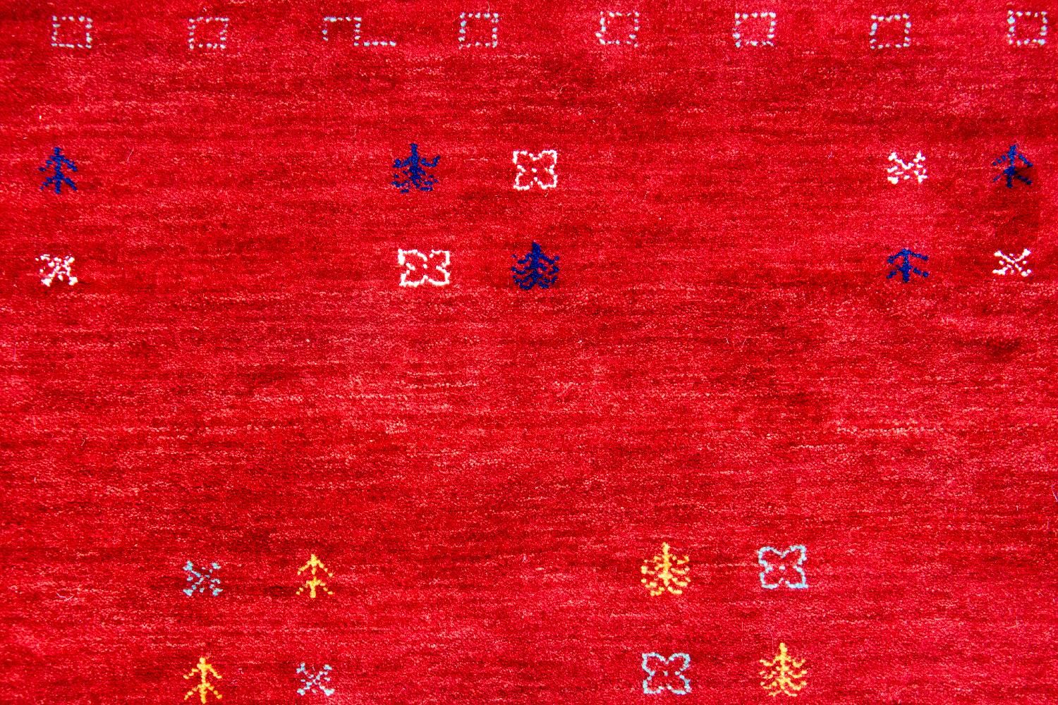 Gabbeh Tæppe - Loribaft Persisk - 250 x 200 cm - rød