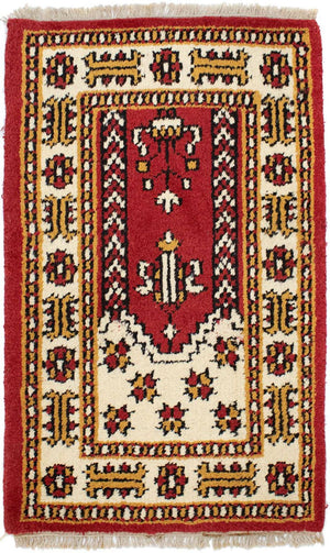 Orientalsk tæppe - 90 x 60 cm - rød