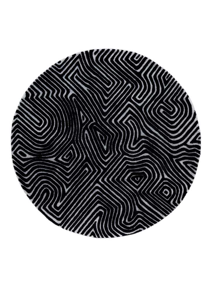 Tæppe rundt  - 180 x 180 cm - grå