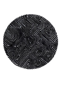 Tæppe rundt  - 180 x 180 cm - grå