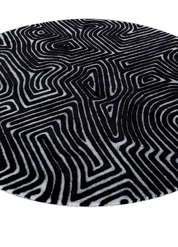 Tæppe rundt  - 180 x 180 cm - grå