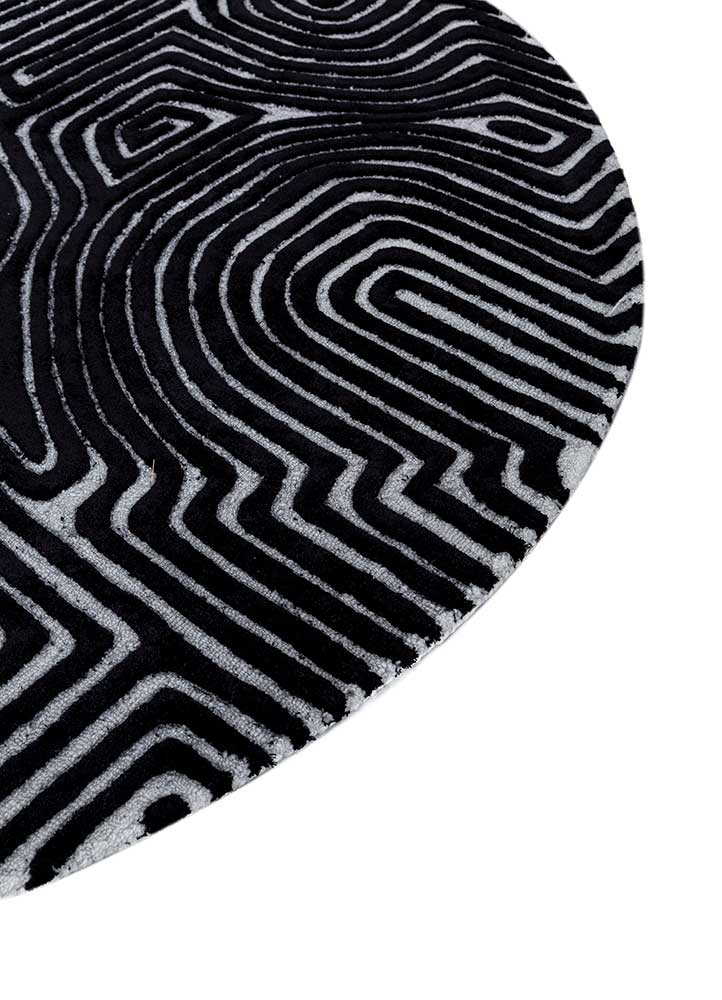 Tæppe rundt  - 180 x 180 cm - grå