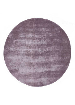 Designer tæppe rundt  - 180 x 180 cm - lilla