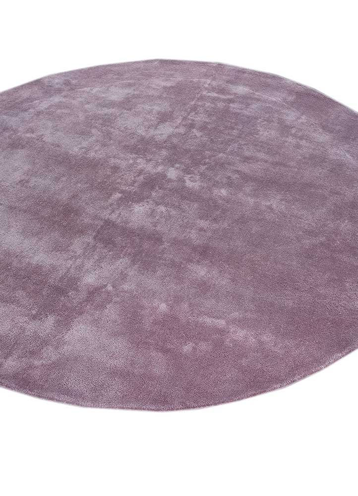 Designer tæppe rundt  - 180 x 180 cm - lilla