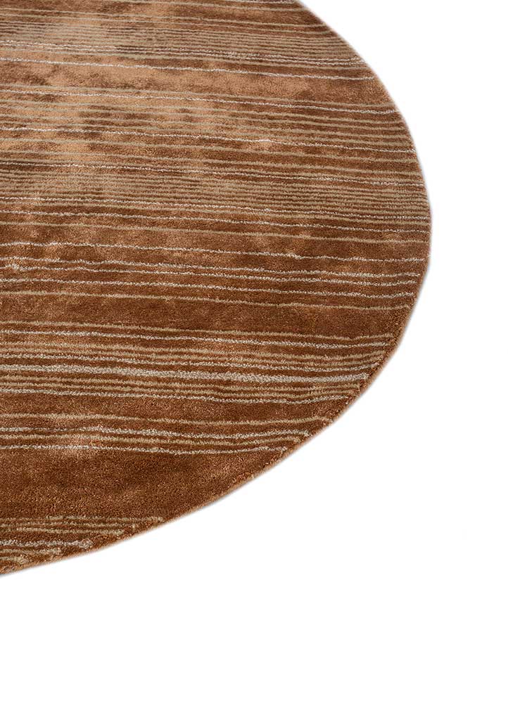 Uldtæppe rundt  - 120 x 120 cm - orange