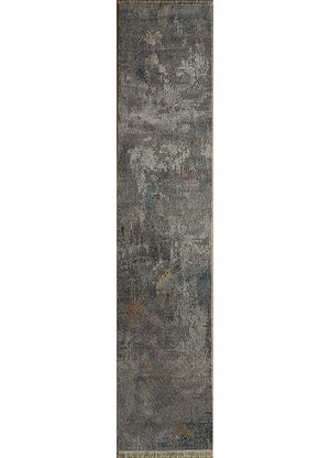 Løber Uldtæppe - 360 x 75 cm - mørkegrå