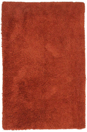 Tæppe med høj pæl - 215 x 155 cm - rust
