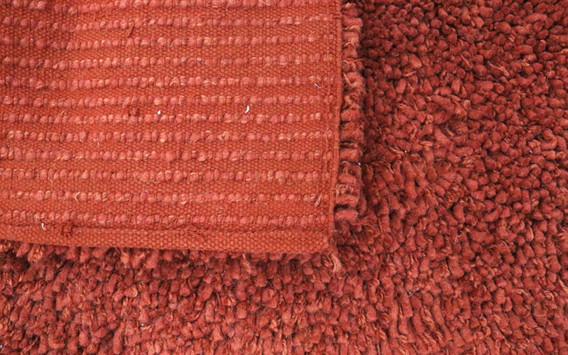 Tæppe med høj pæl - 215 x 155 cm - rust