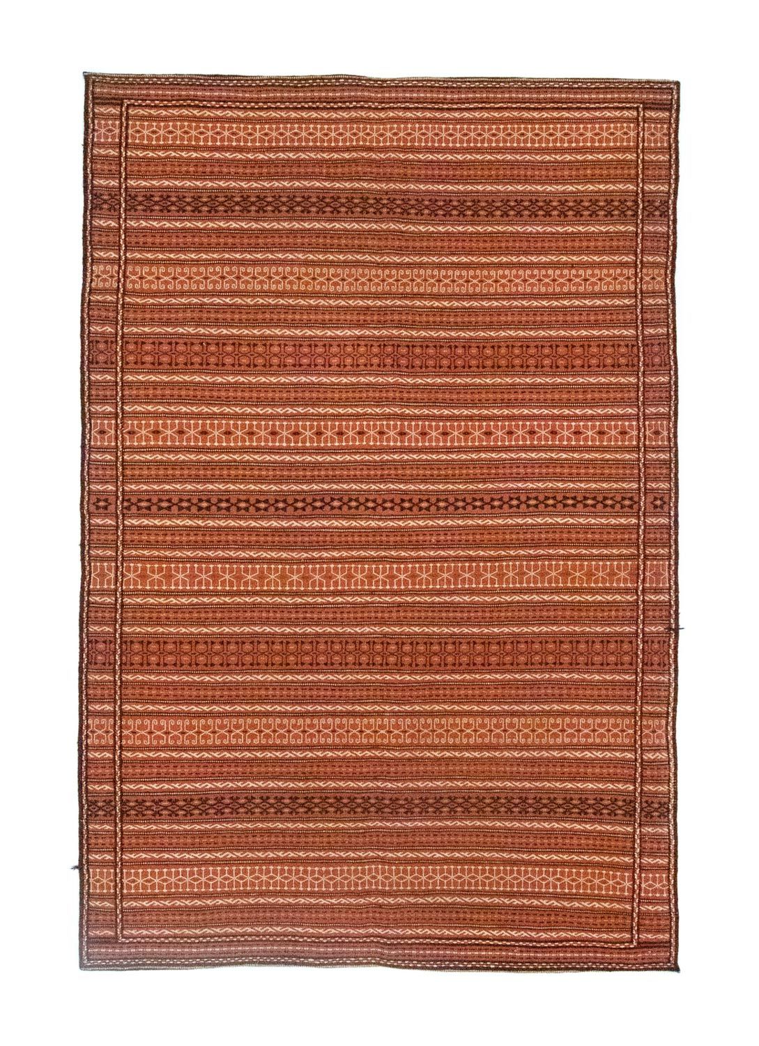 Kelim-tæppe - orientalsk - 242 x 166 cm - brun