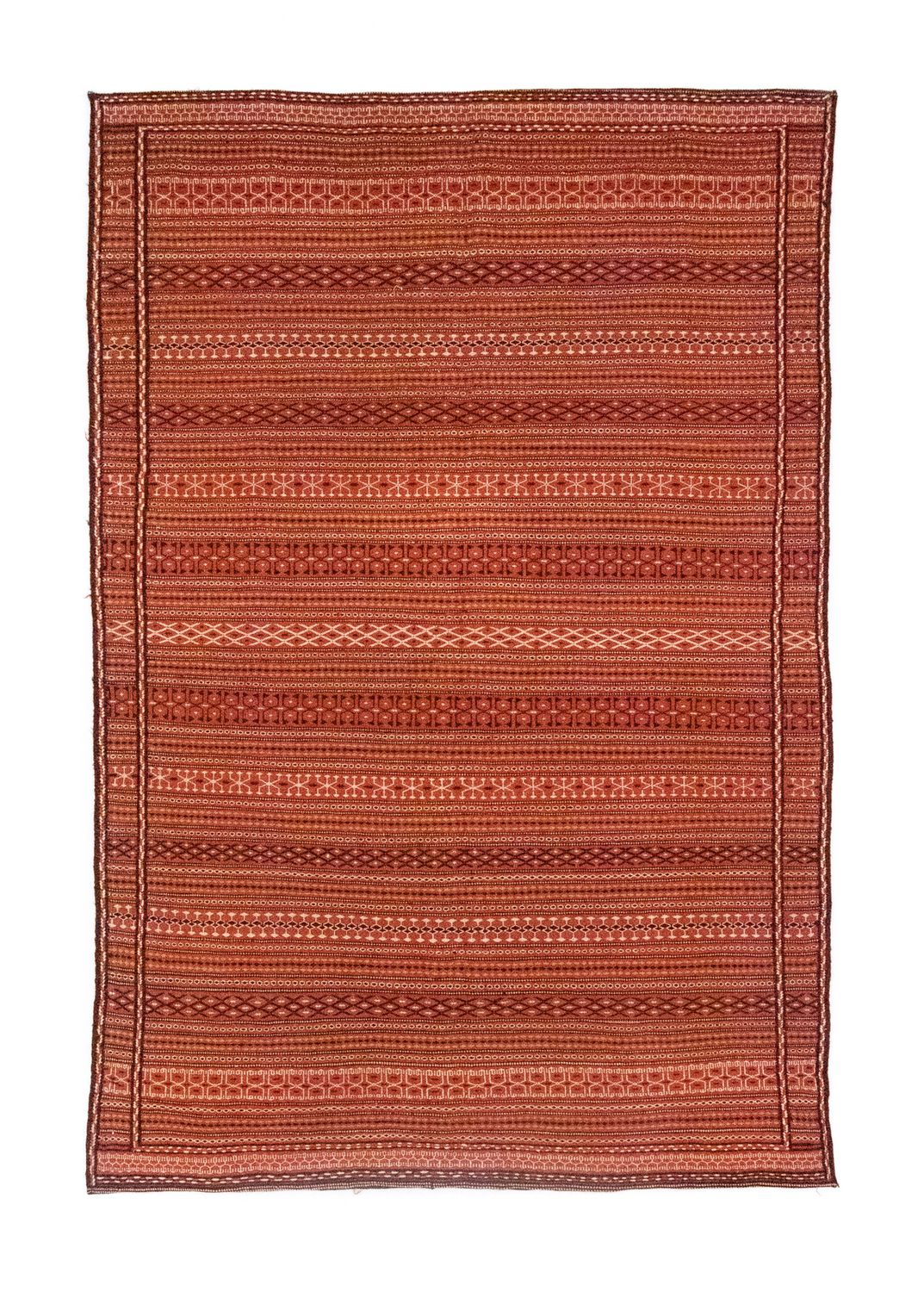 Kelim-tæppe - orientalsk - 242 x 166 cm - brun
