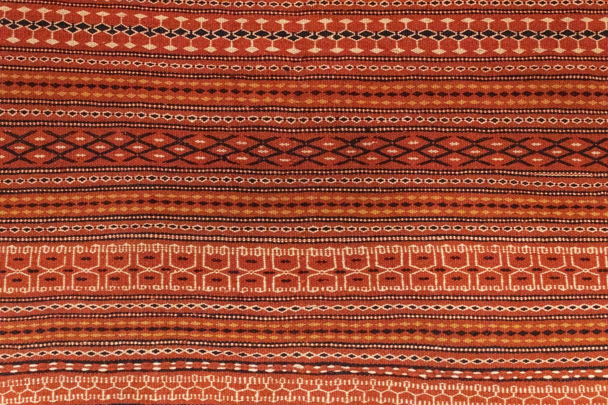 Kelim-tæppe - orientalsk - 242 x 166 cm - brun