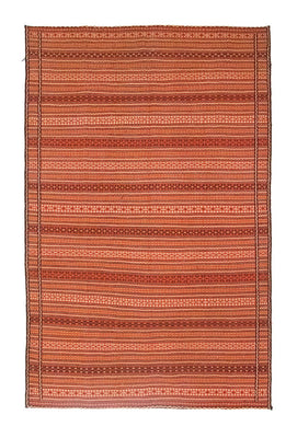 Kelim-tæppe - orientalsk - 296 x 199 cm - orange