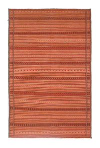 Kelim-tæppe - orientalsk - 296 x 199 cm - orange