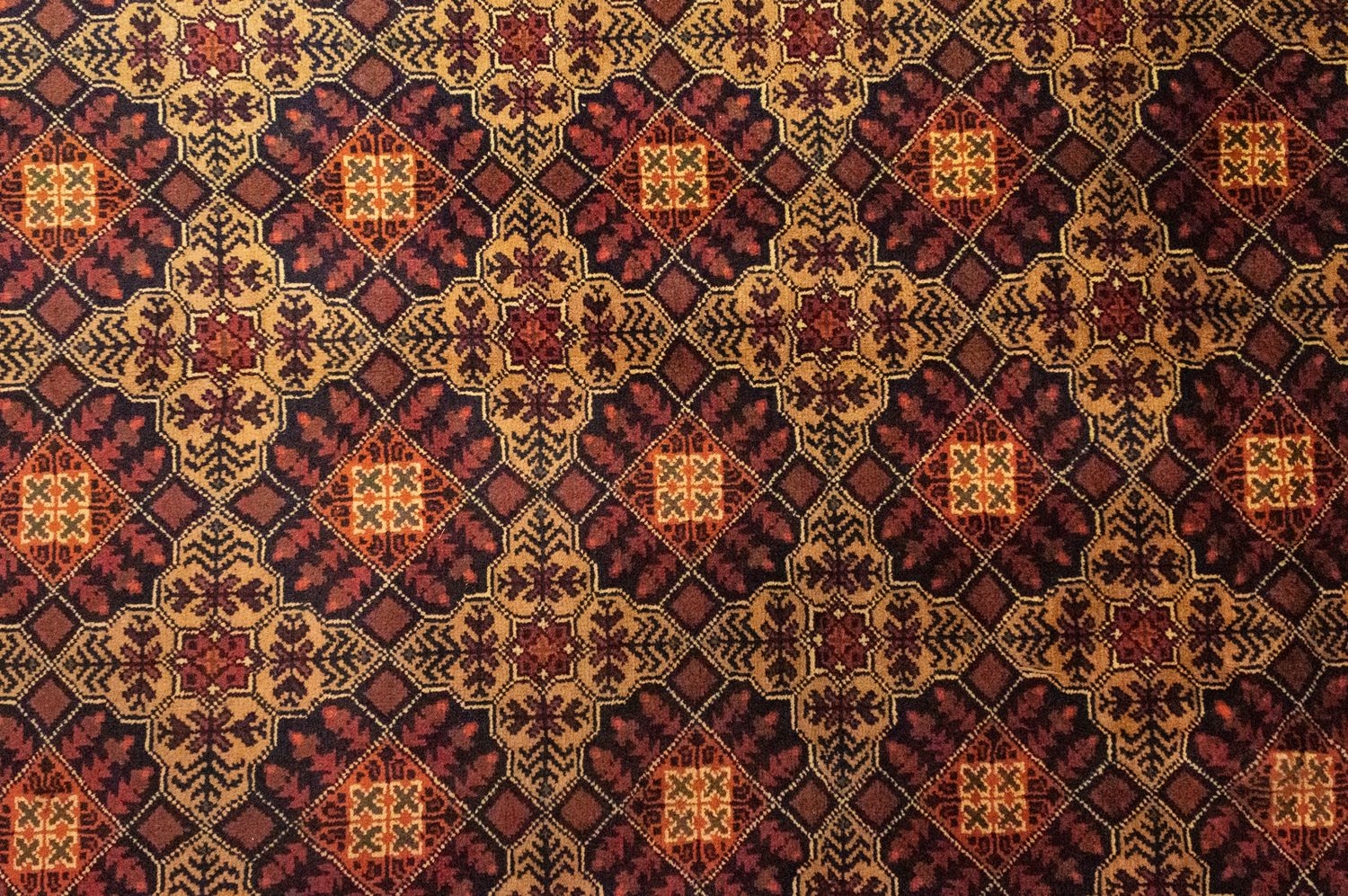 Afghansk tæppe - 288 x 198 cm - rød