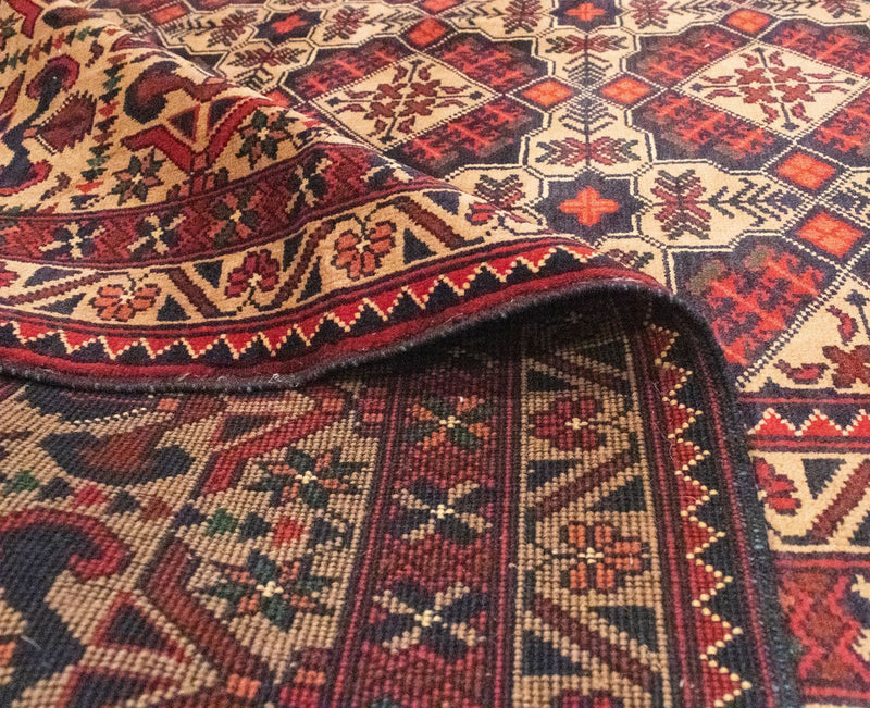Afghansk tæppe - 283 x 199 cm - brun