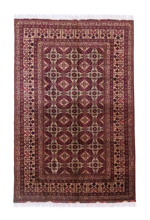 Afghansk tæppe - 283 x 201 cm - brun