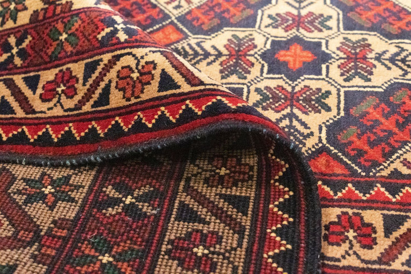 Afghansk tæppe - 283 x 201 cm - brun