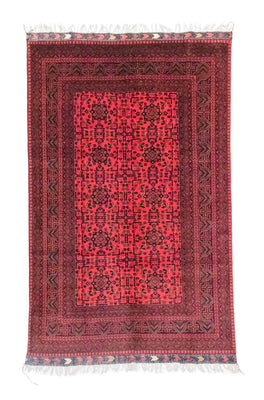 Afghansk tæppe - Kunduz - 300 x 198 cm - rød