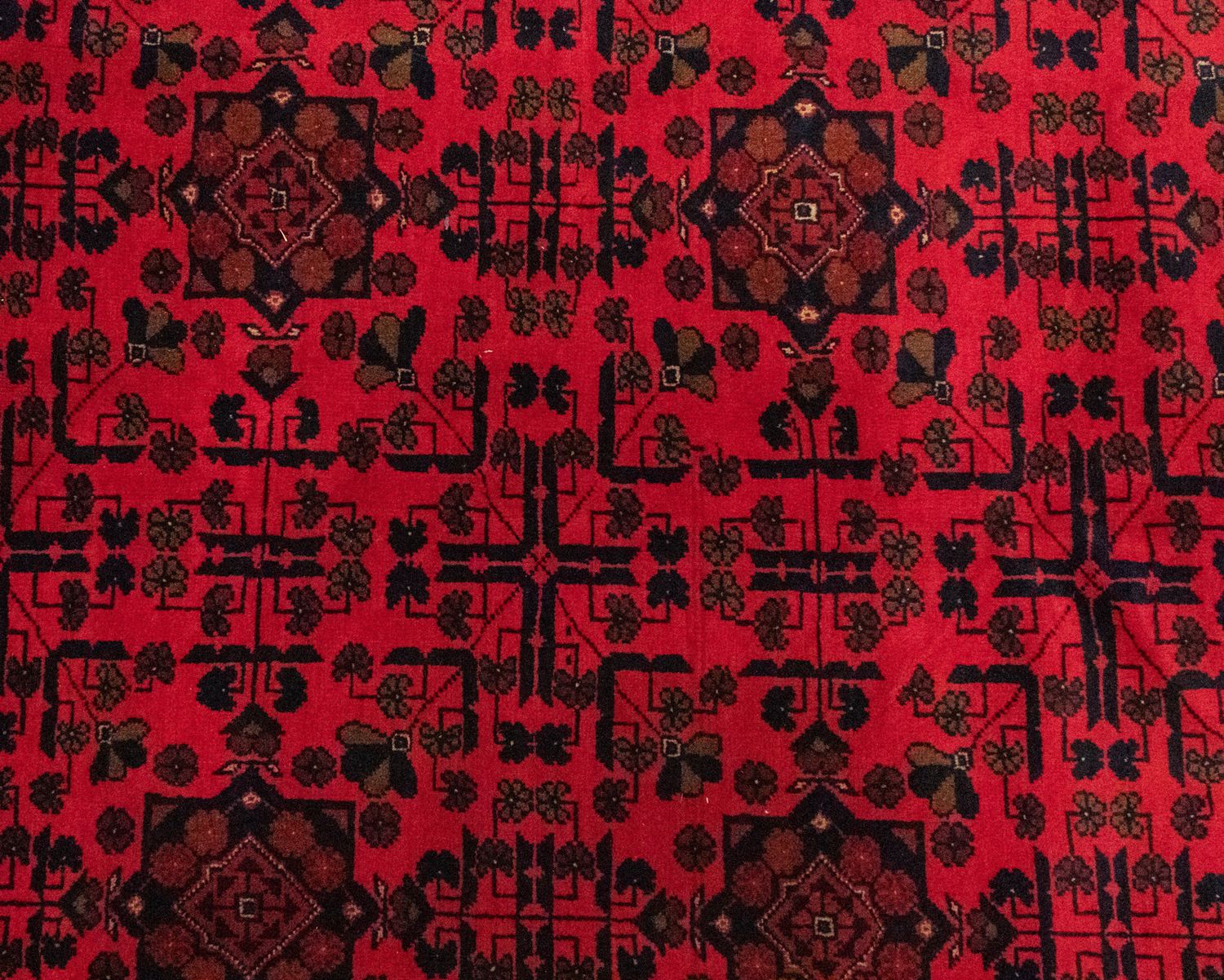 Afghansk tæppe - Kunduz - 300 x 198 cm - rød