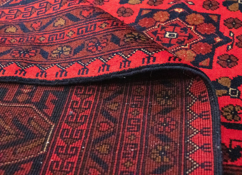 Afghansk tæppe - Kunduz - 300 x 198 cm - rød