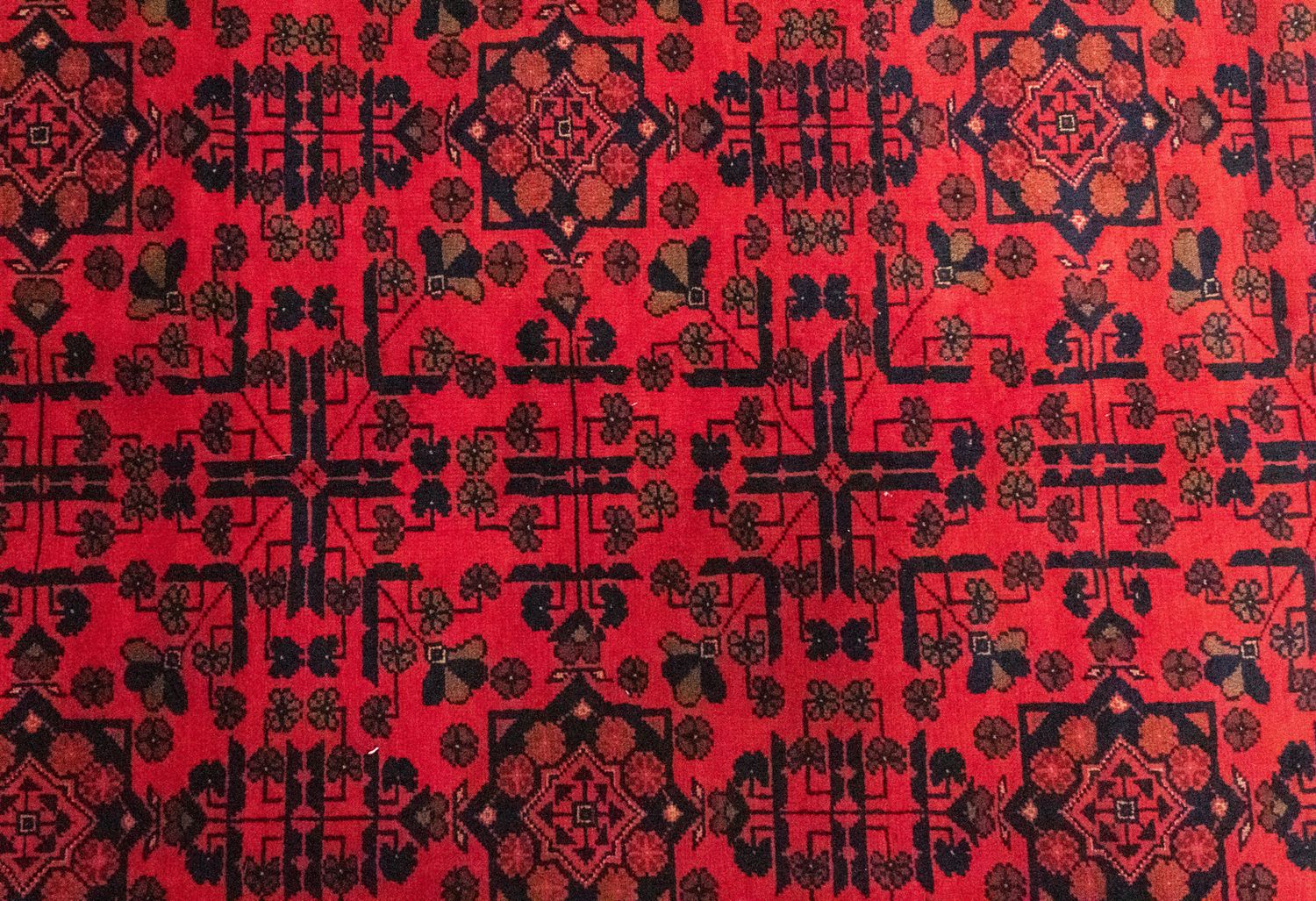 Afghansk tæppe - Kunduz - 299 x 200 cm - rød