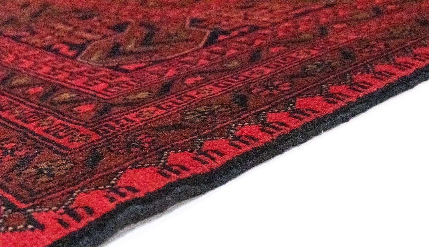 Afghansk tæppe - Kunduz - 299 x 200 cm - rød
