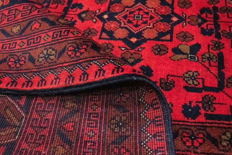 Afghansk tæppe - Kunduz - 299 x 200 cm - rød