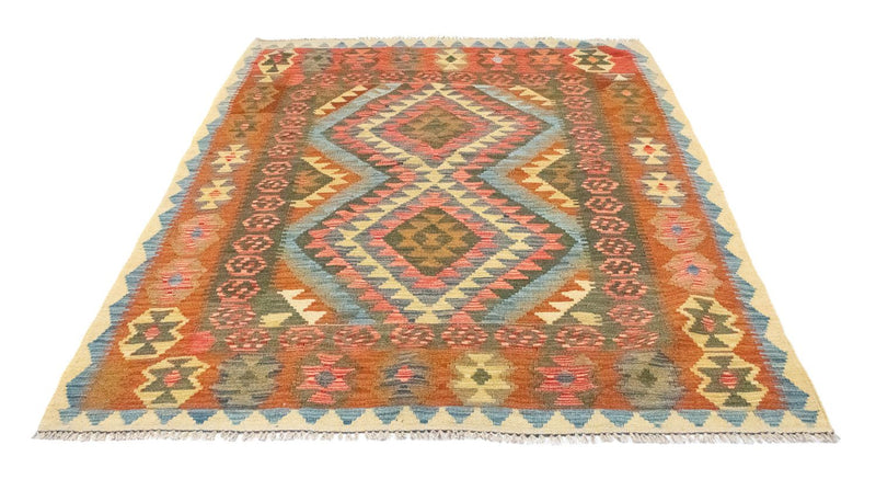 Kelim-tæppe - orientalsk - 196 x 154 cm - orange