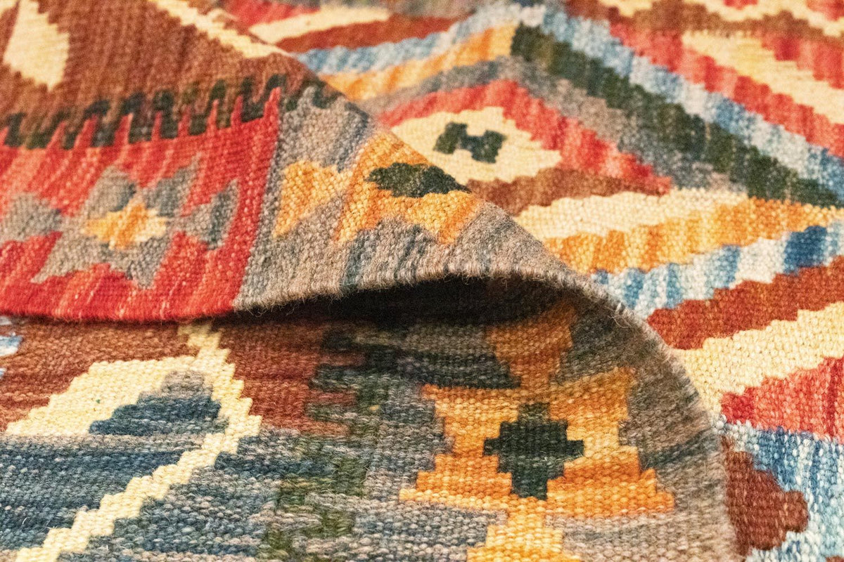 Kelim-tæppe - orientalsk - 203 x 154 cm - orange