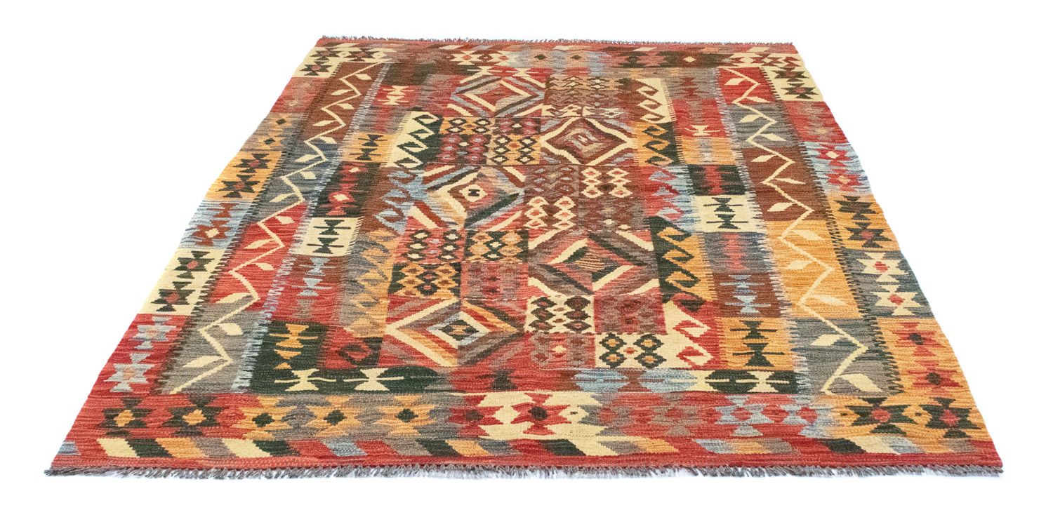 Kelim-tæppe - orientalsk - 203 x 154 cm - orange