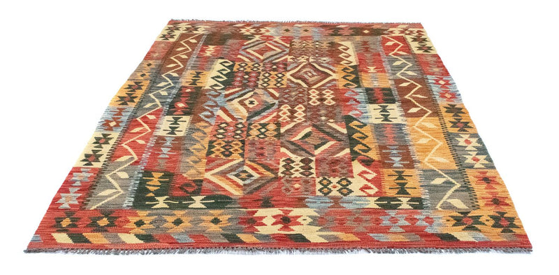Kelim-tæppe - orientalsk - 203 x 154 cm - orange