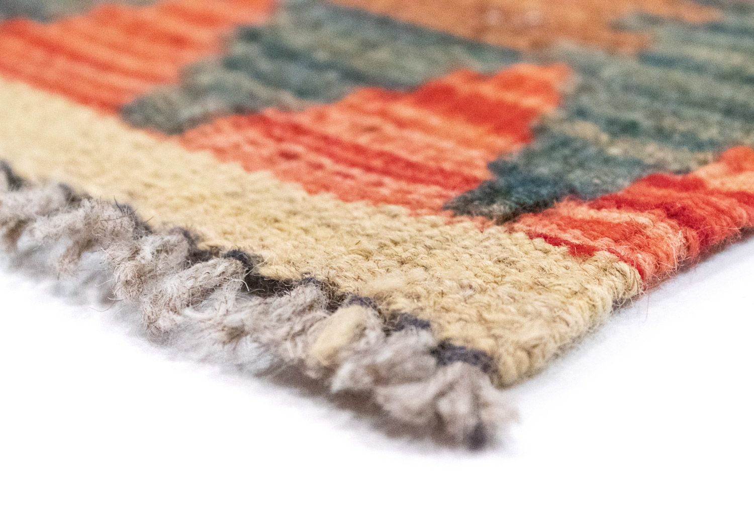 Kelim-tæppe - orientalsk - 203 x 148 cm - orange