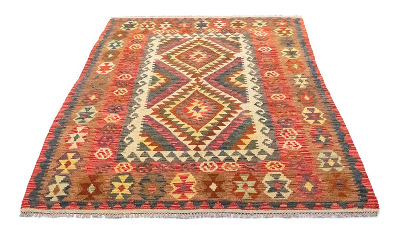 Kelim-tæppe - orientalsk - 203 x 148 cm - orange