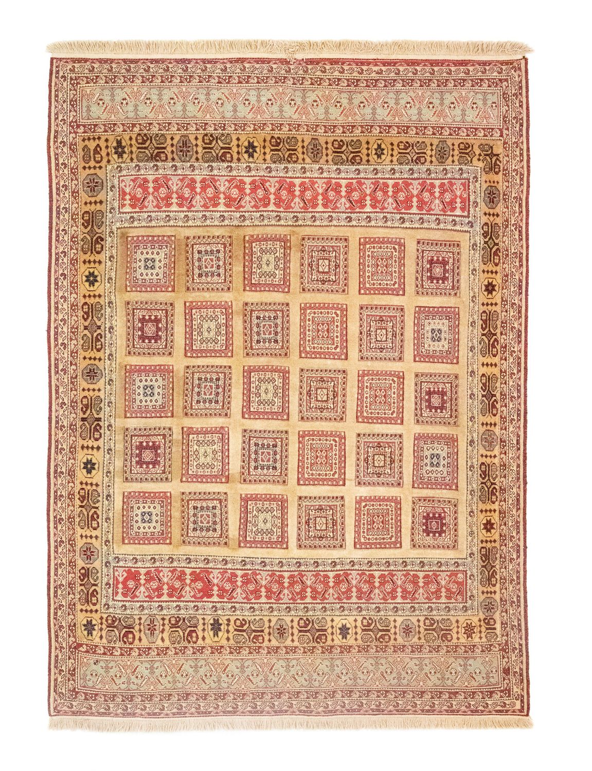 Persisk tæppe - Nomadisk - 224 x 162 cm - guld