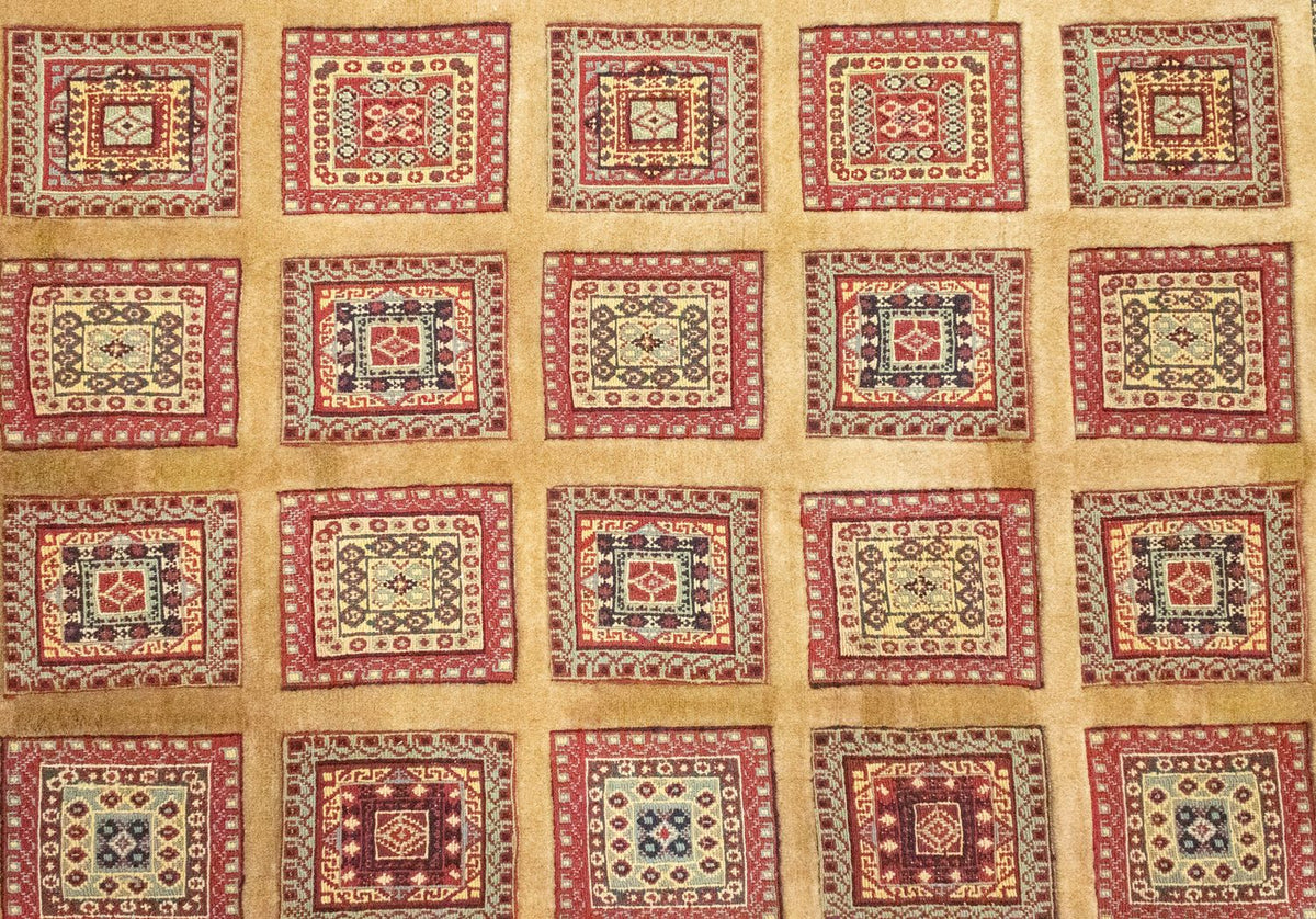 Persisk tæppe - Nomadisk - 224 x 162 cm - guld