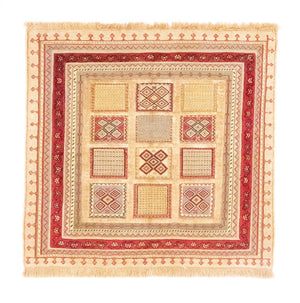 Persisk tæppe - Nomadisk firkantet  - 102 x 96 cm - rød