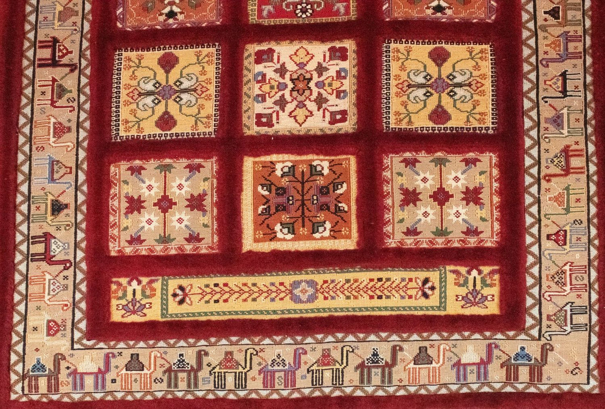 Persisk tæppe - Nomadisk - 148 x 105 cm - rød