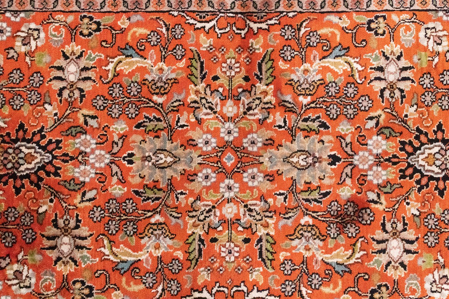Løber Silketæppe - Kashmir Silk - 177 x 61 cm - orange
