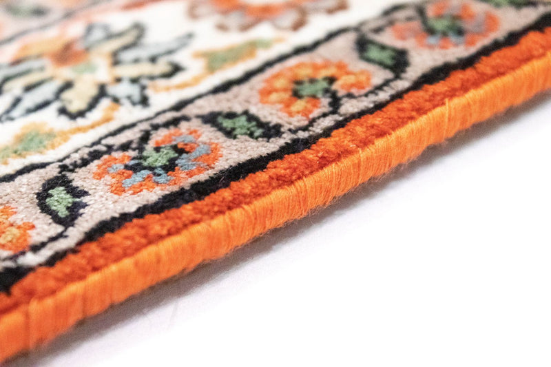 Løber Silketæppe - Kashmir Silk - 177 x 61 cm - orange