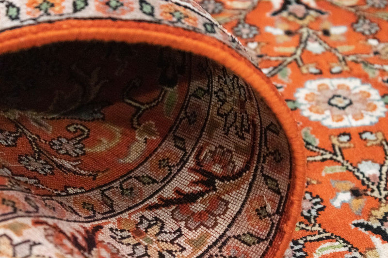 Løber Silketæppe - Kashmir Silk - 177 x 61 cm - orange